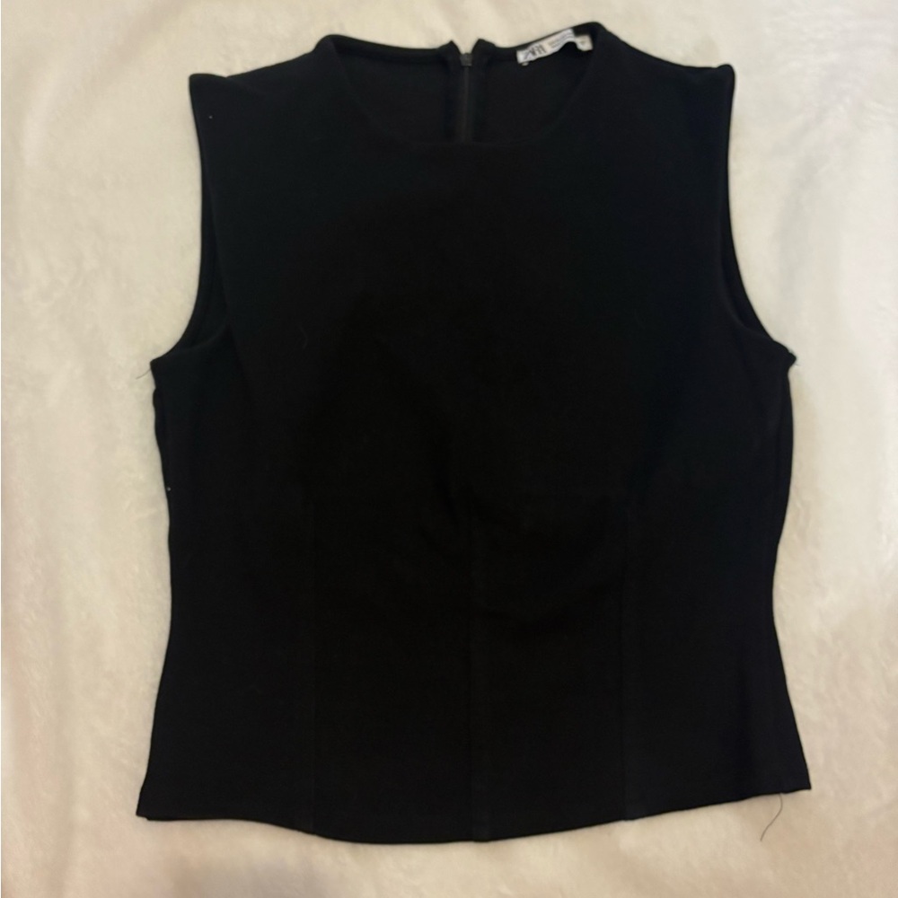 Zara Black Sleeveless Top
